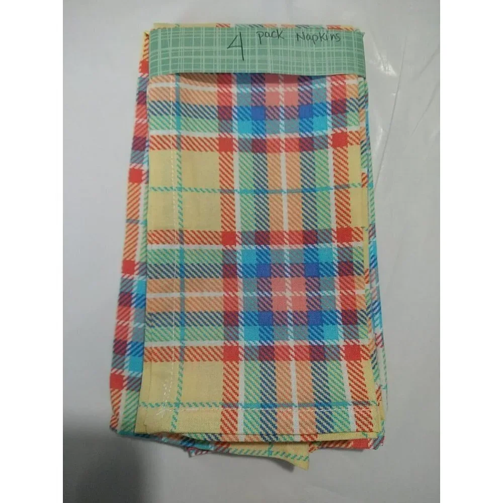 Reusable 100 Cotton Plaid Table Napkins 16